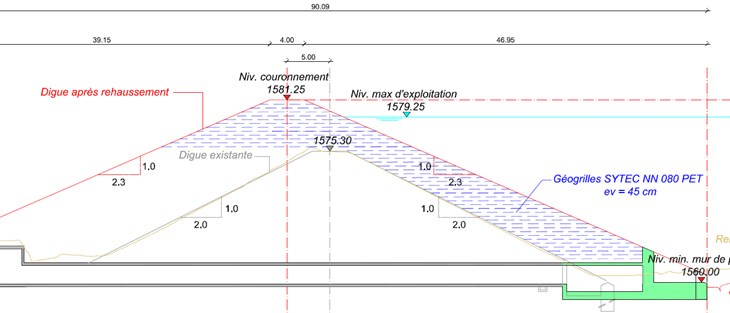 L'agrandissement de la retenue de Plan Mayen